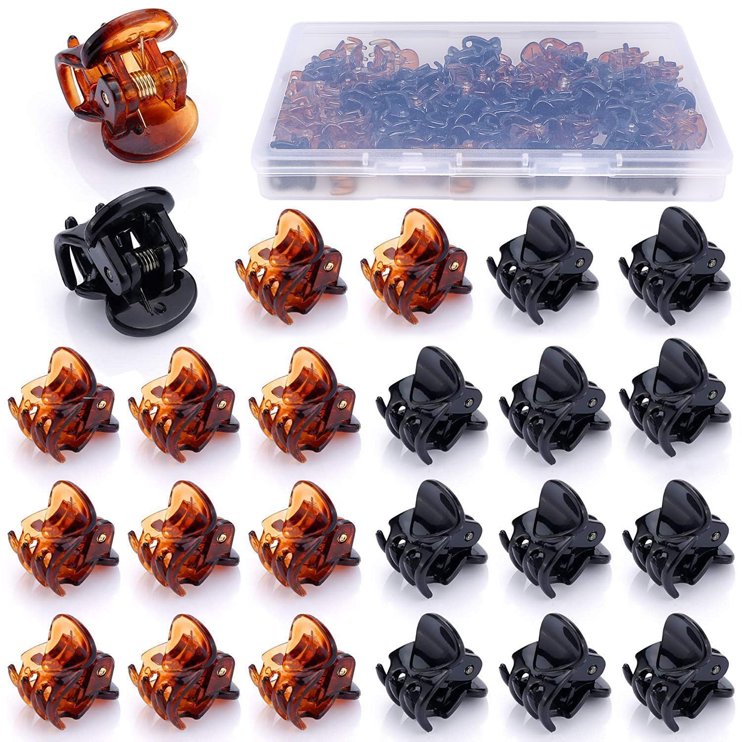 JANYUN Mini Hair Claw Clips - Set of 48 for Fine Hair