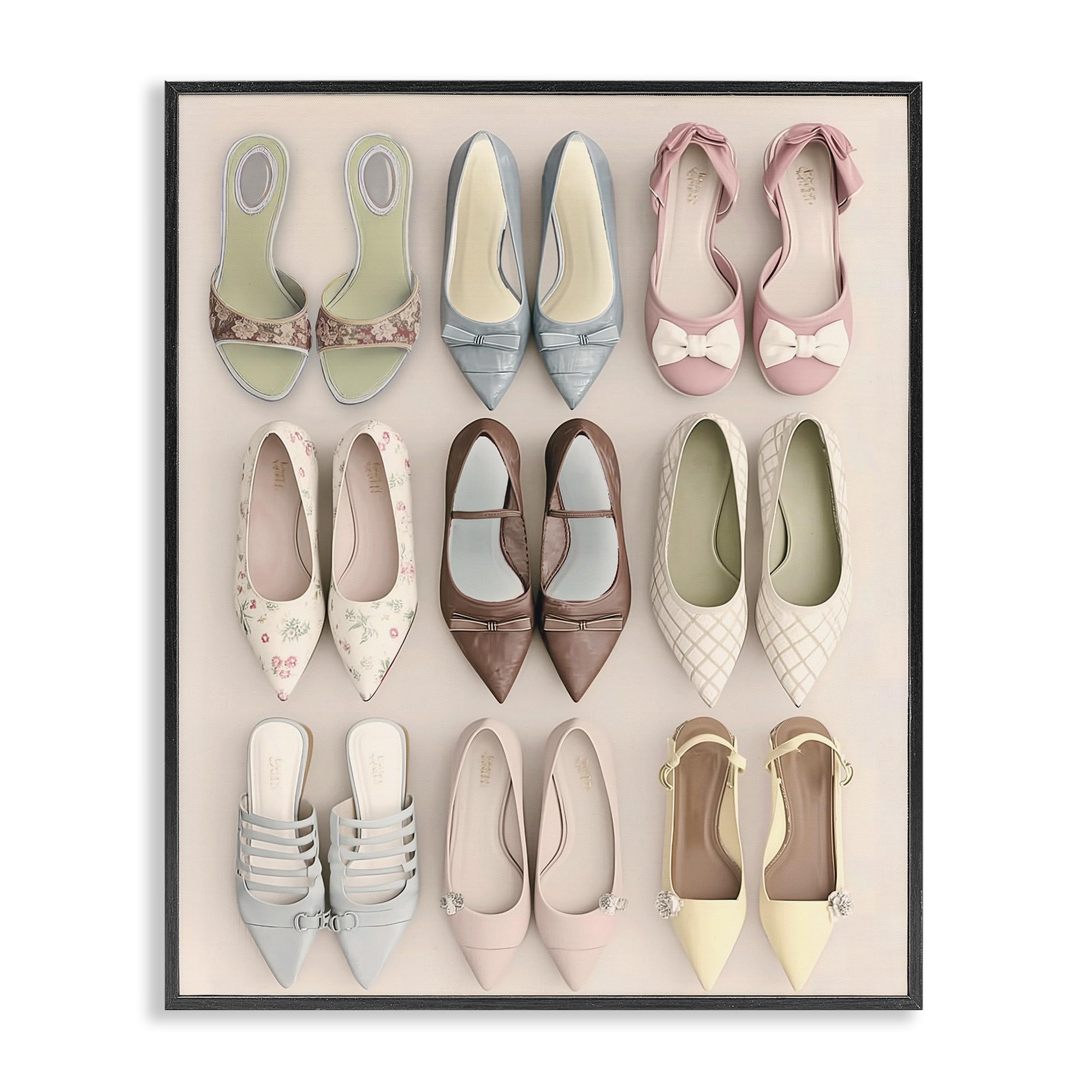 Tableau giclée Beatrice's Closet avec cadre noir élégant Stupell Industries pour dressing chic