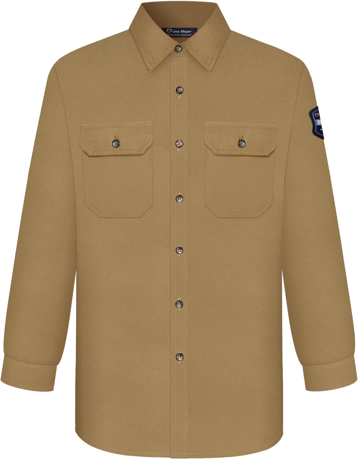 Uno MejorFR Shirts for Men 7.5oz Flame Resistant Fire Retardant Welding Shirt