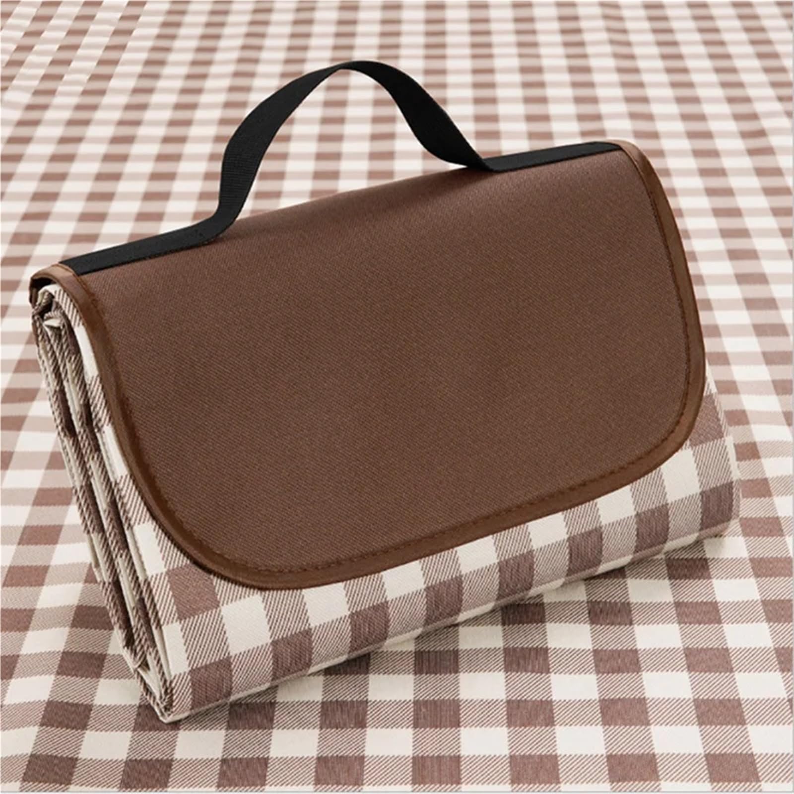 Telo Picnic Coperta da spiaggia extra, impermeabile, pieghevole, leggera, for campeggio, escursionismo, marrone