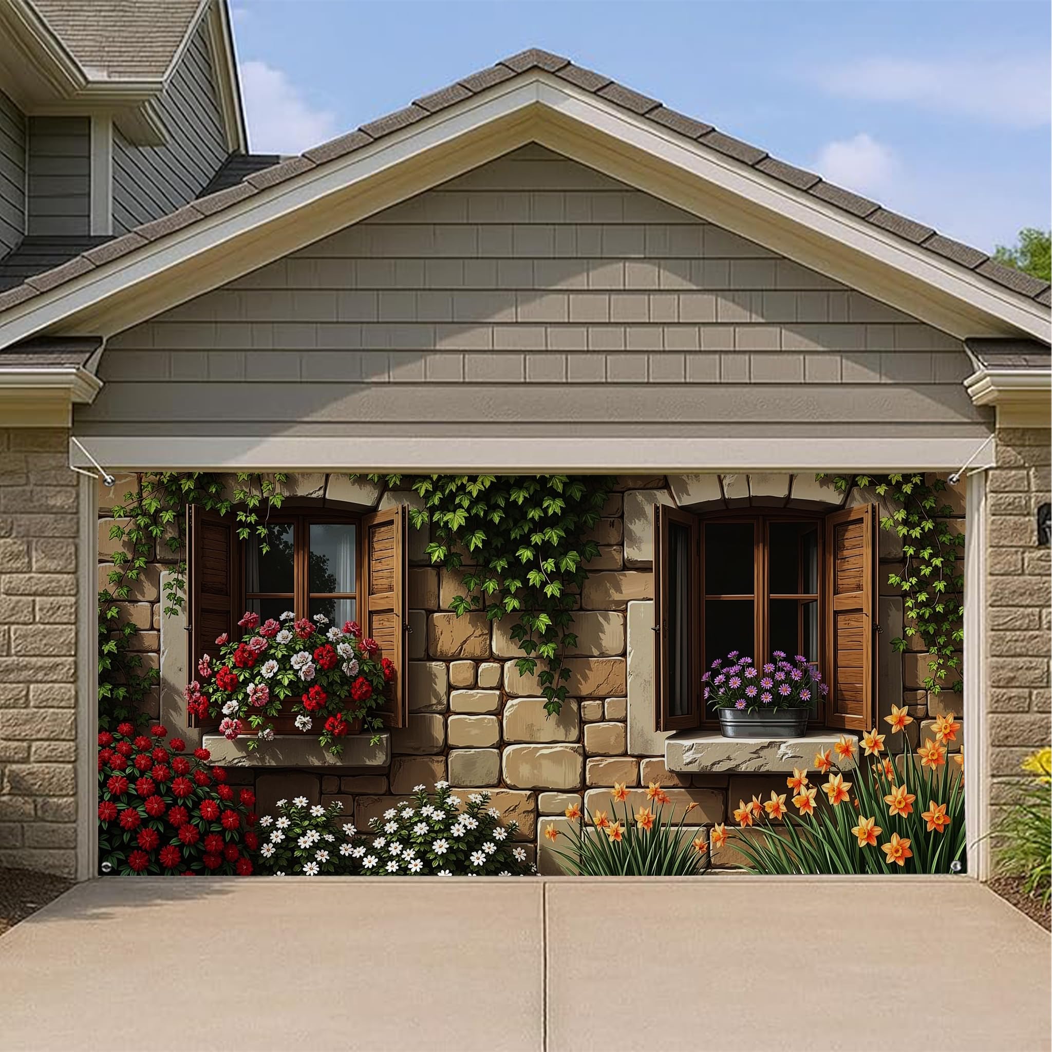 Décoration de garage fleurie vintage pour sublimer vos fêtes de saison
