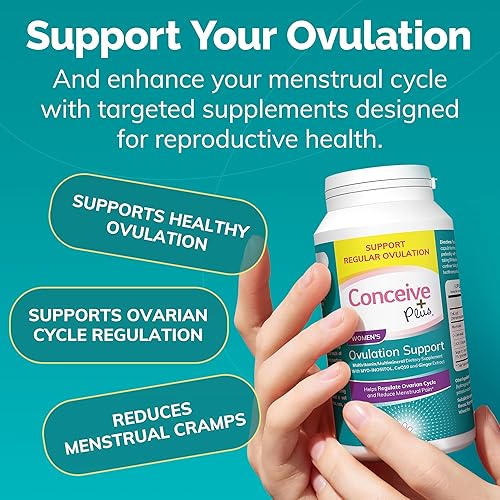 Miniatura 2 de CONCEIVE PLUS Ovulation + Women's Fertility Combo, apoya la fertilidad y la regulación ovárica, 60 + 120 cápsulas