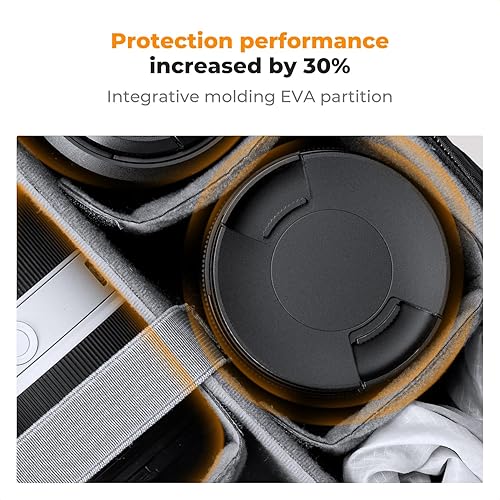 Miniatura 12 de K&F CONCEPT Mochila para cámara para fotógrafos, bolsa grande impermeable para cámara de fotografía con compartimento para portátil/trípode