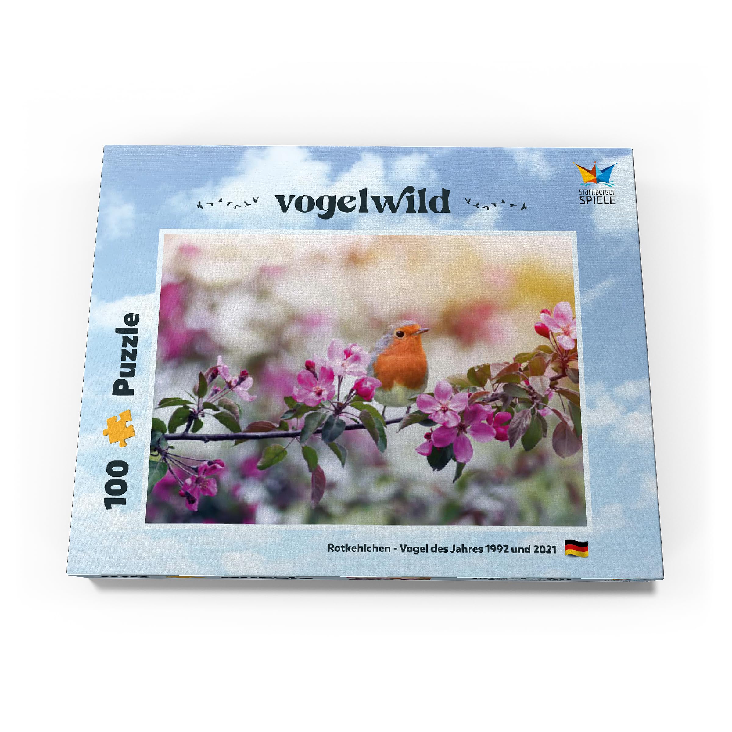 MyPuzzle Uccelli Dell'anno - Collage N. 9 - Motivo Principale: Pavoncella - Premium 500 Pezzi Puzzle - MyPuzzle Collezione speciale di Starnberger Spiele