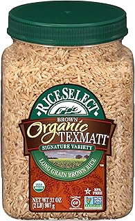 RiceSelect Organic Texmati Brown Rice, 2 Pound (Pack of 4) (905618)