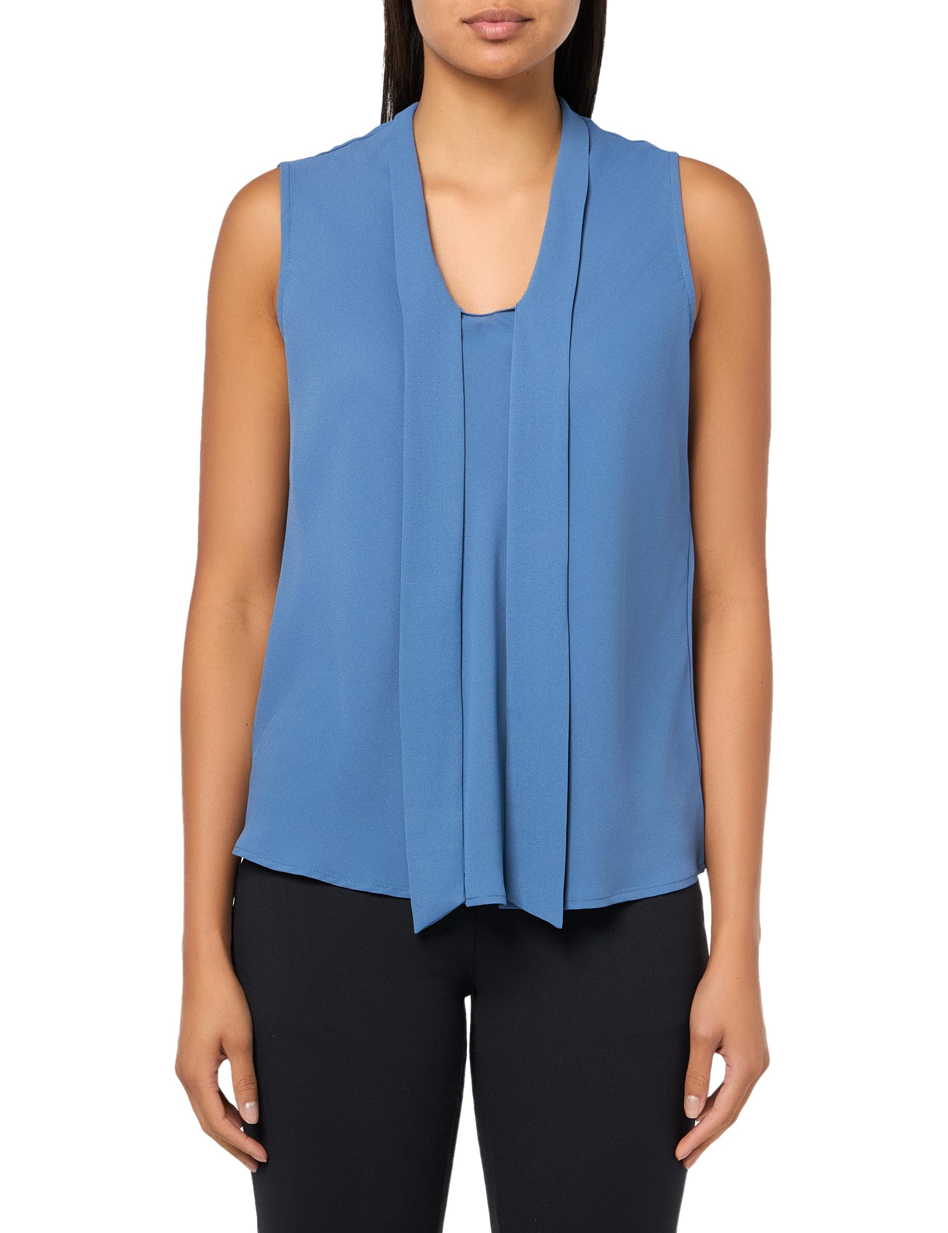 Kasper Women's Slvlss Tie Front Blouse