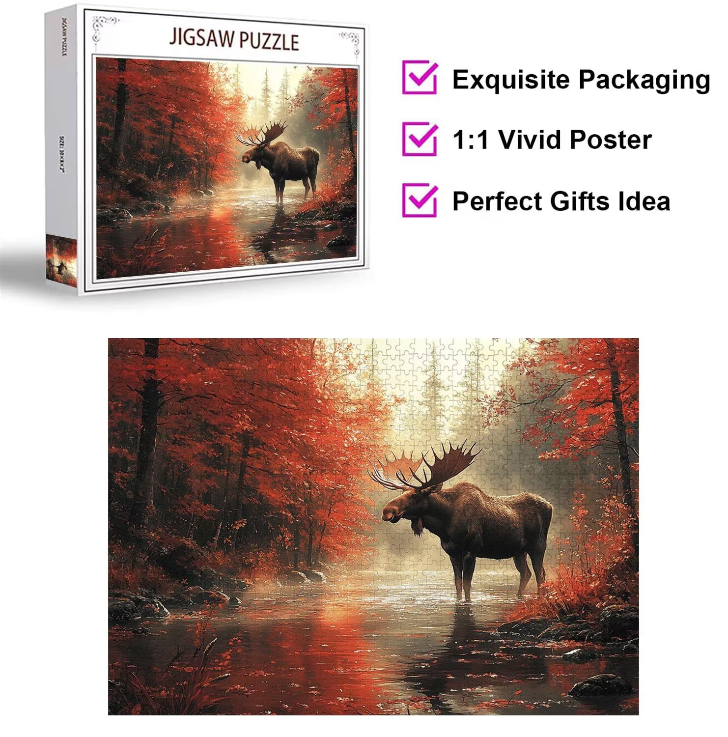 Puzzle 1500 Piezas Bosque Puzzle de Madera Desafiante, n-724