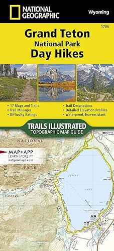 Grand Teton National Park Day Hikes Map (National Geographic Topographic Map Guide, 1706)