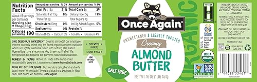 Miniatura 2 de Onceagain Mantequilla de almendra orgánica ligeramente tostada y cremosa 16 oz