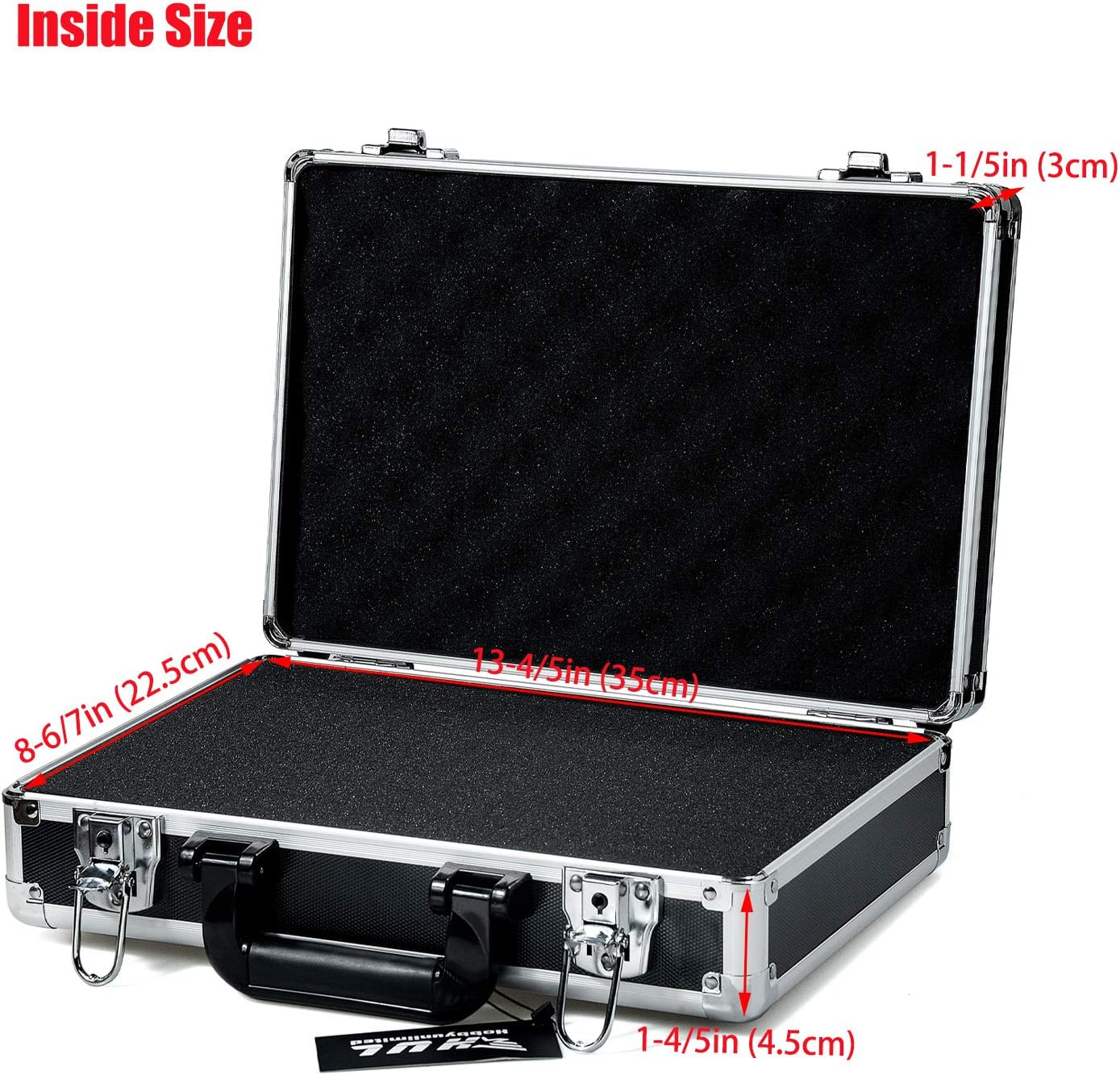 HUL 14in Two-Tone Aluminum Case with Customizable Pluck Foam Interior for Test Instruments Cameras Tools Parts and Accessories