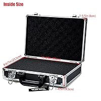 Vista 4 de HUL Caja de aluminio de dos tonos de 14 pulgadas con interior de espuma extraíble personalizable para instrumentos de prueba, cámaras, herramientas