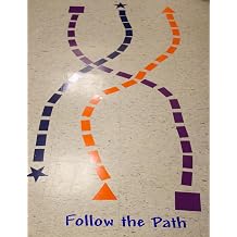 Follow The Path Shapes Sensory Path Floor Decals for Kids - Die-Cut Vinyl Sensory Walk Decals - Education Sensory Walking Path Stickers - Daycare & School Hallway Decor - Classroom Floor Stickers
