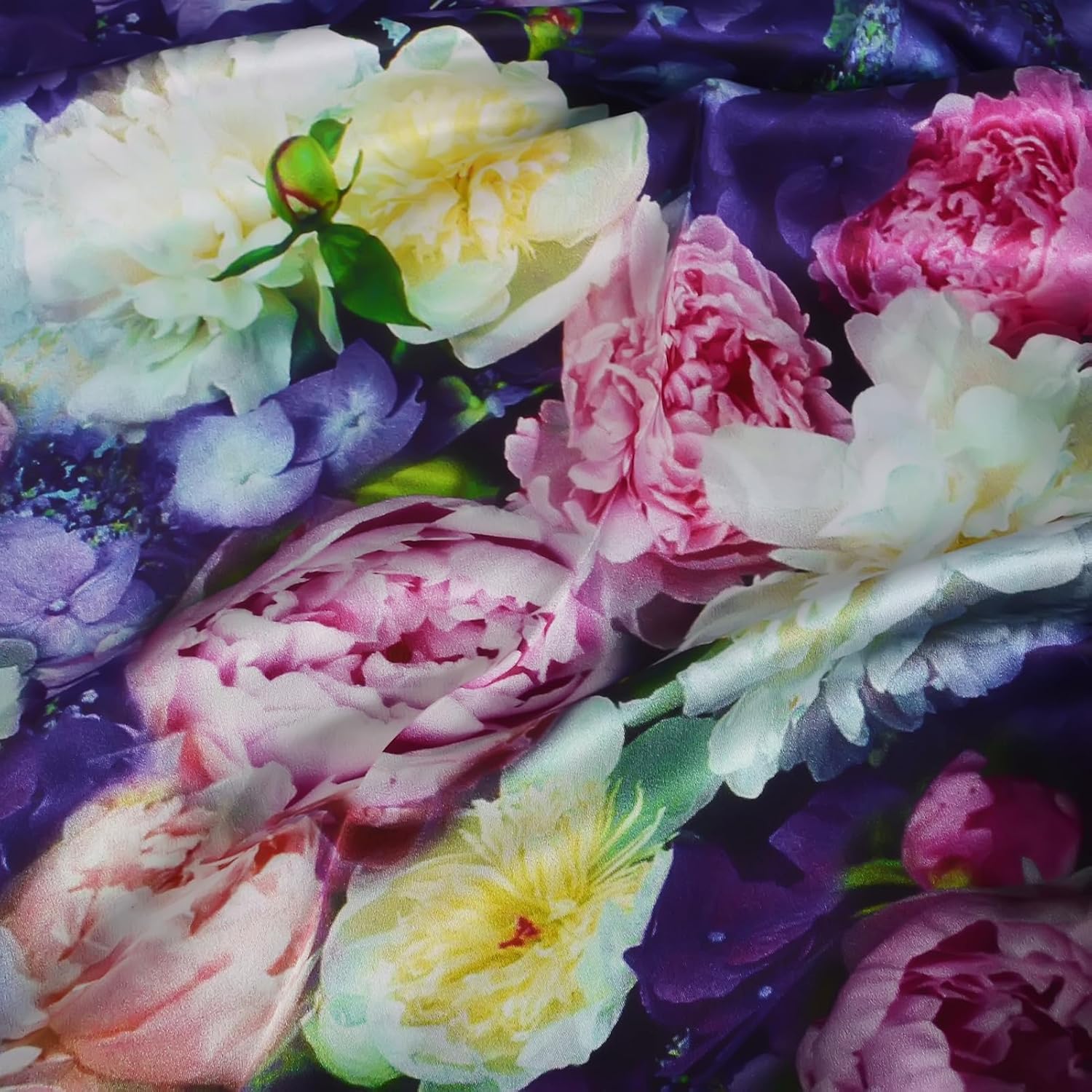 100% Mulberry Silk Scarf for Women Neck Oblong Headscarves Long Floral Print Lightweight Silk Wraps Shawls 67"*20" - Image 9