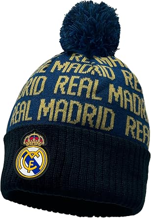 Icon Sports Real Madrid CF Soccer Pom Beanie - Unisex Adult