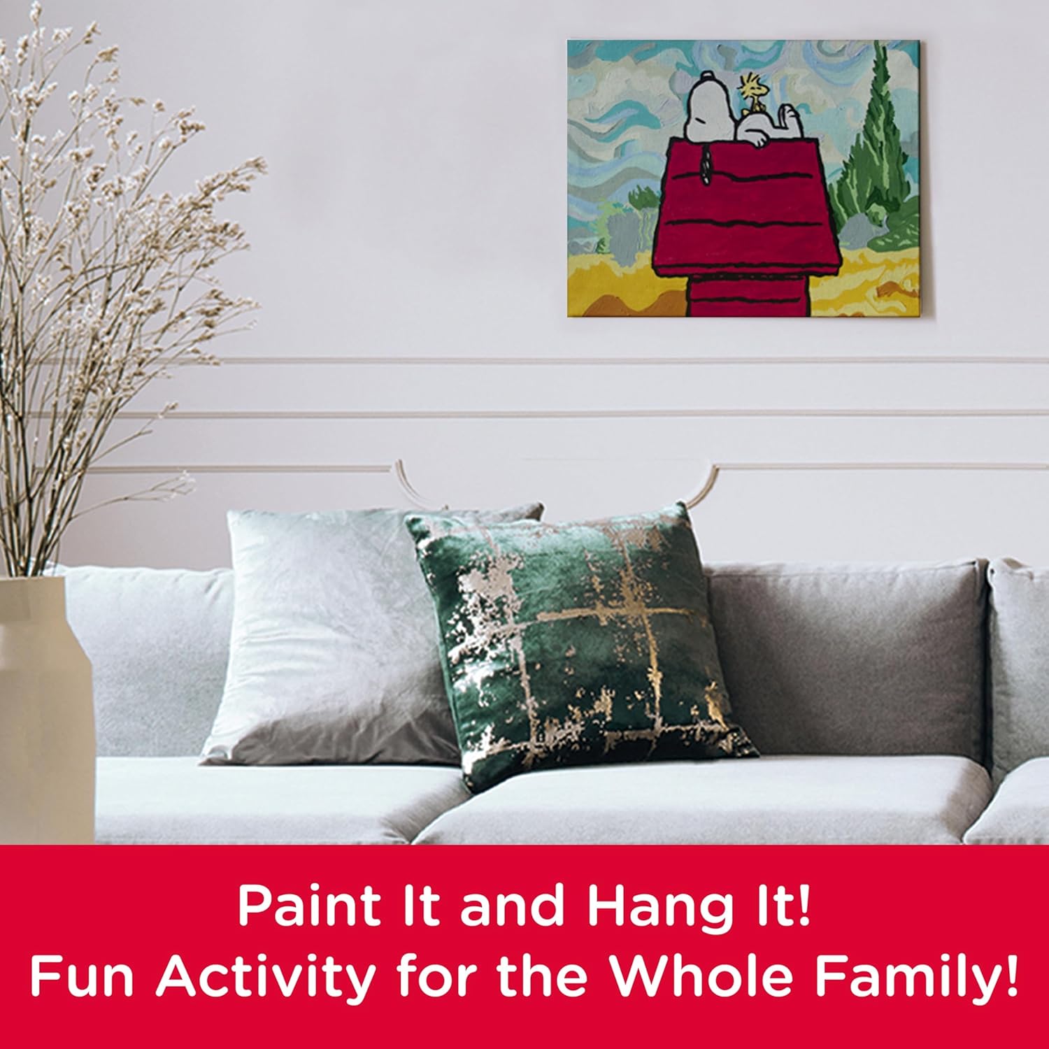 Aquarius - Peanuts Snoopy Chill Art by Numbers, Painting Kit, 16 x 20