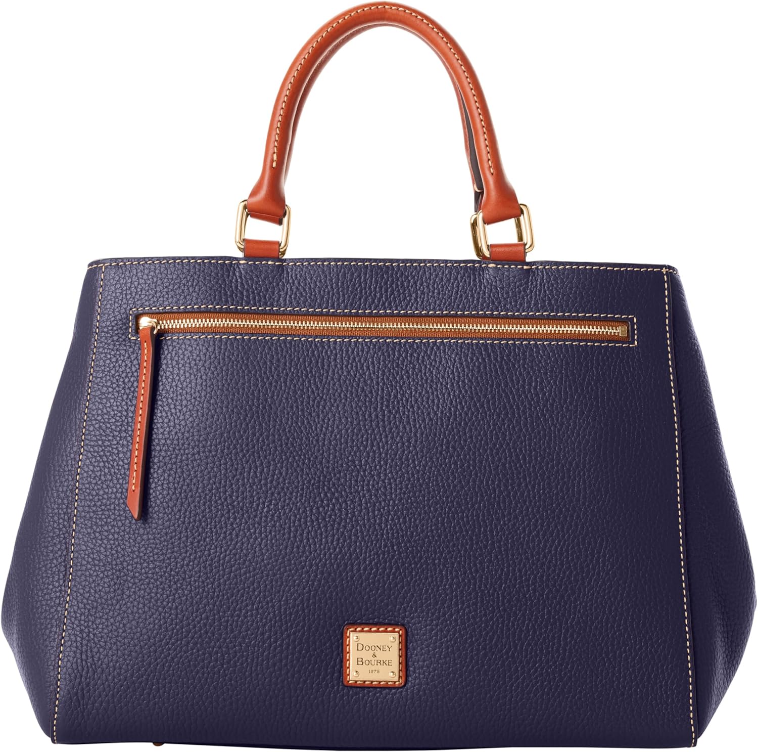 Amazon | Dooney & Bourke 女性用サッチェルバッグ、ペブルグレイン
