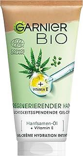 Garnier Gel-Crème, feuchtigkeitsspendend mit Bio-Hanf, regeneriert empfindliche Haut, mit Vitamin E, vegane Formel, zertifizierte Naturkosmetik, intensive Feuchtigkeit, 50 ml