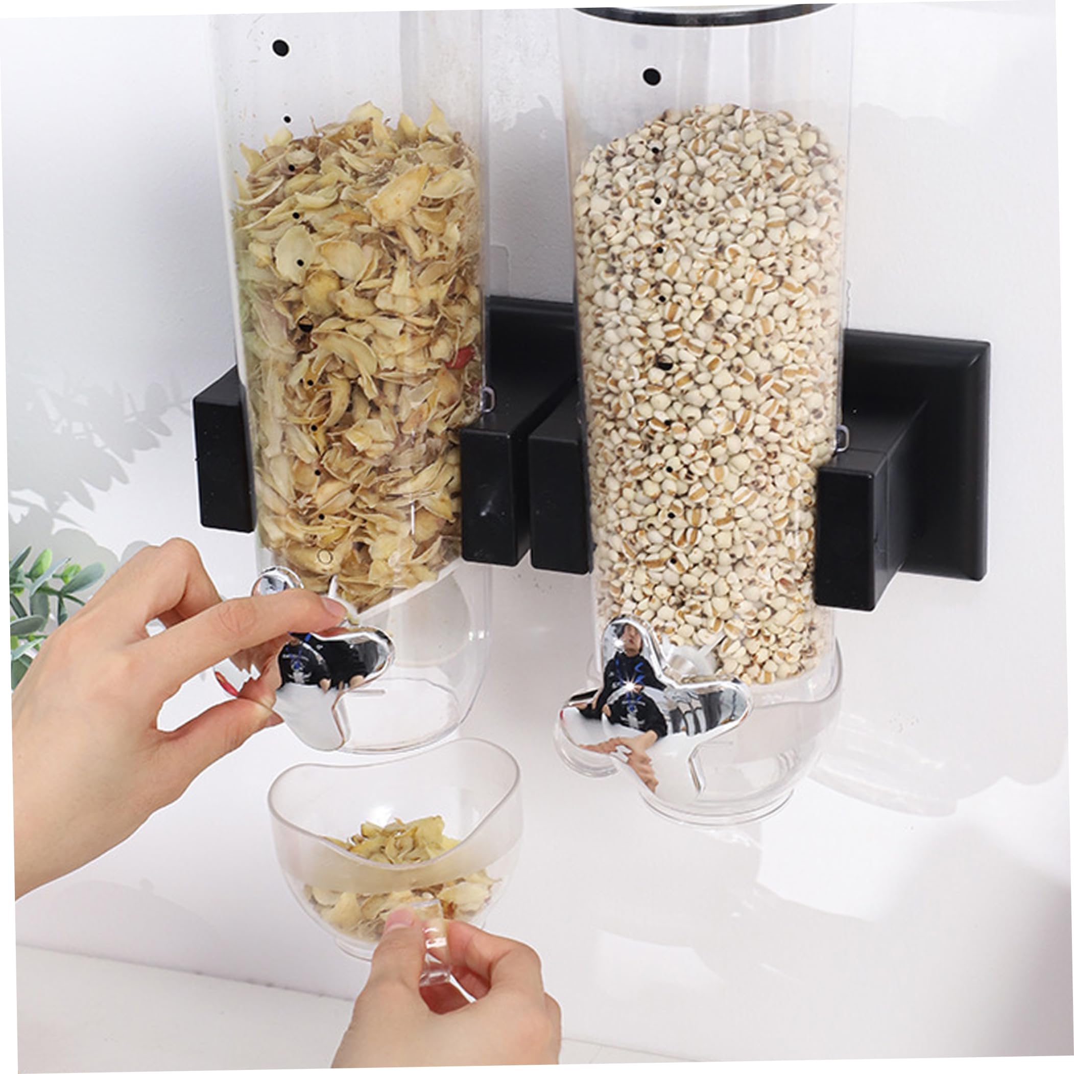 Dispensador de refrigerios Dispensador de granos de doble montaje para pared y mostrador