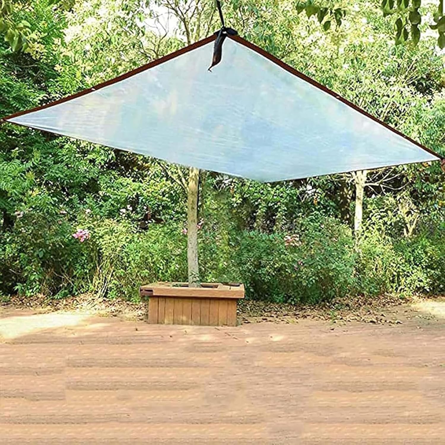 10x26ft Clear Tarpaulin Waterproof Heavy Duty, Transparent Tarp Waterproof, Tarps Heavy Duty Waterproof, with Metal Grommets, Poly Tarpaulin Tarps