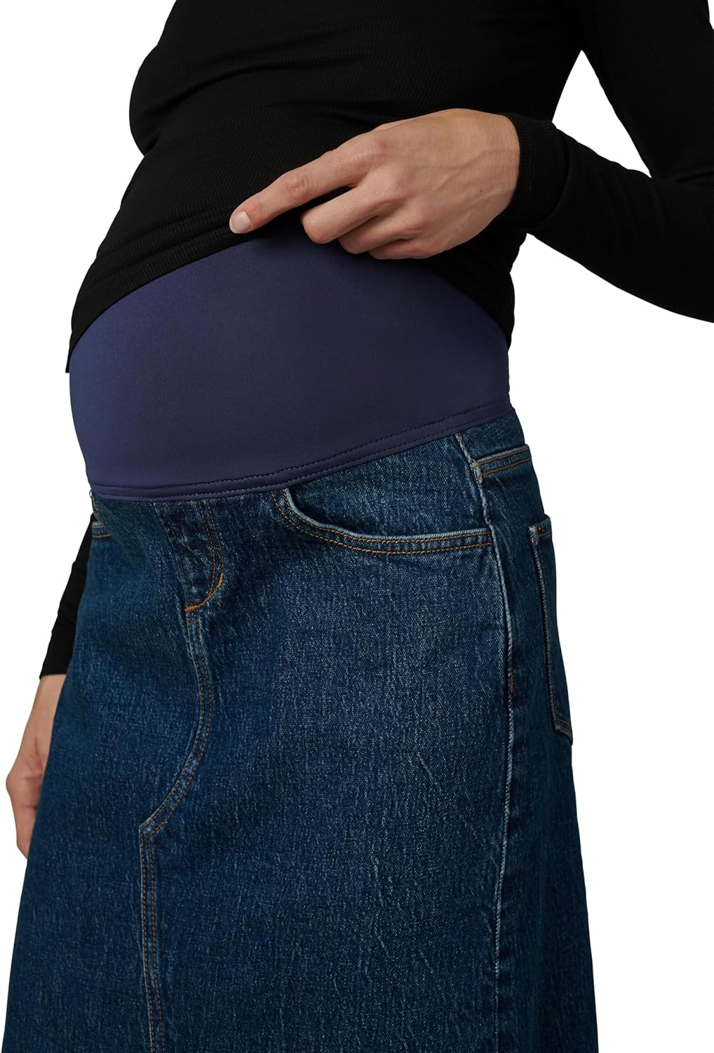 Joe's Womens The Joplin Maternity Denim Knee Length Skirt - Image 4