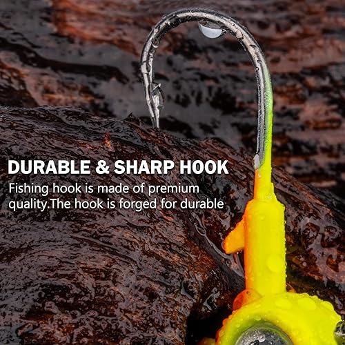 Miniatura 5 de THKFISH Jig Heads - Jig Heads - Anzuelos de pesca para pesca, señuelos de pez, plantillas de pesca para agua dulce, 20 unidades, 114 oz 18 oz 16 oz