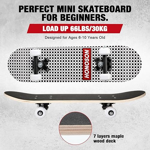 Vista 122 de Honoson Juego de 7 piezas de monopatín para niños pequeños, rodilleras, coderas, muñequeras