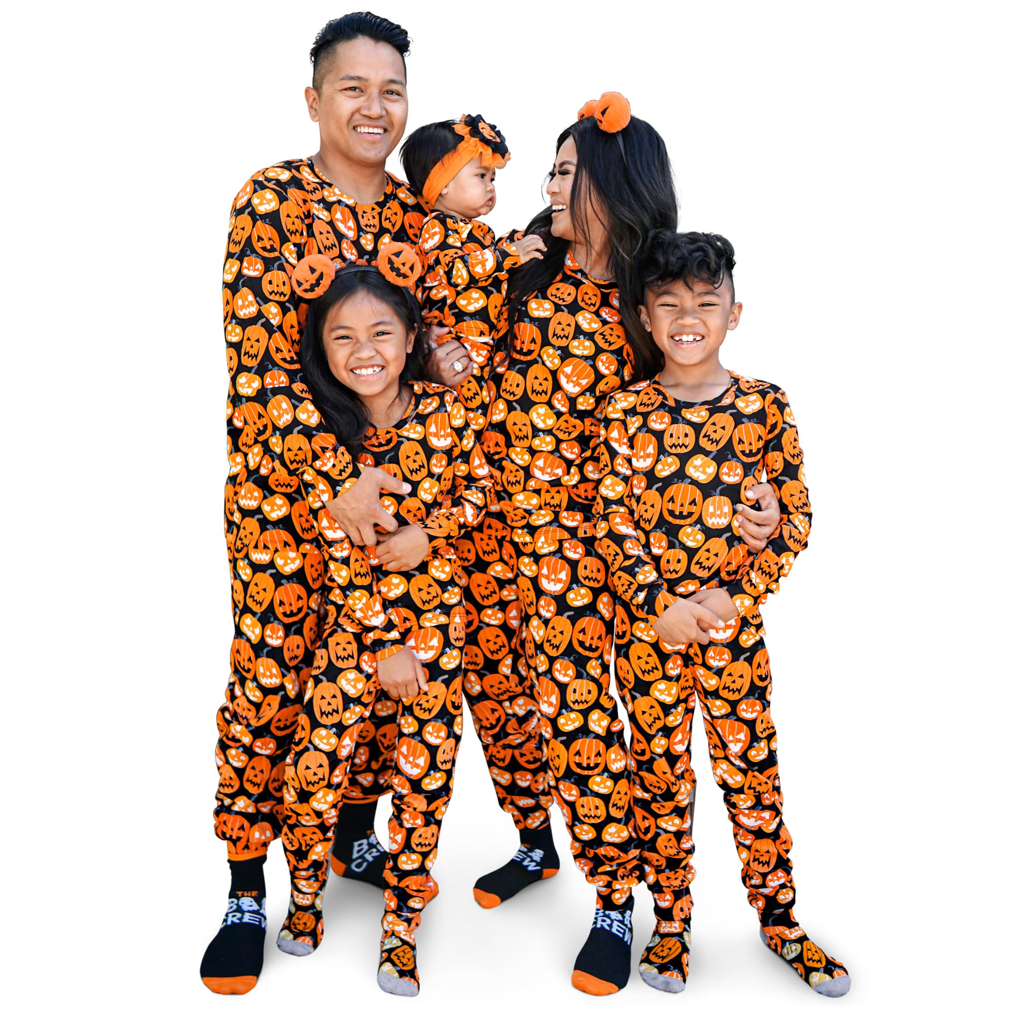 The Children's Place baby girls Family Matching Christmas Holiday Sets, Snug Fit 100% Cotton, Adult, Big Kid, Toddler, Pajama Set, Hlwn Pumpkin, XX-Large US