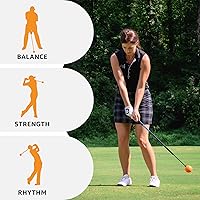 Vista 7 de Orange Whip Entrenador de swing de golf patentado y fabricado en Estados Unidos para mejorar el ritmo, la flexibilidad, el equilibrio, el tempo