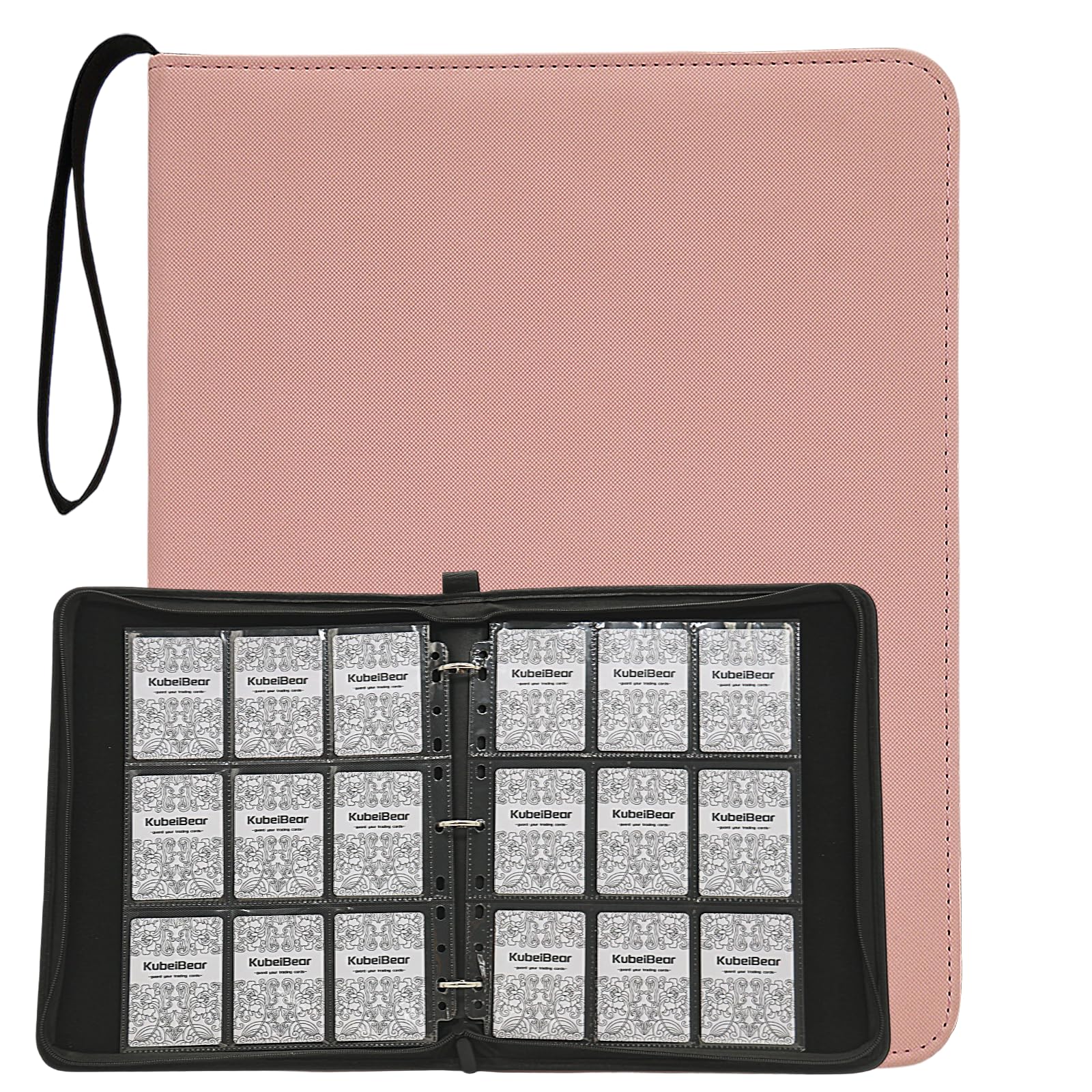 Card Binder – 720 Capacity, Zippered Trading Card Holder for MTG, Sports &amp; Collectible Cards – Acid-Free, Durable &amp; Travel-Friendly Storage (Pink dots, 9 Pocke)