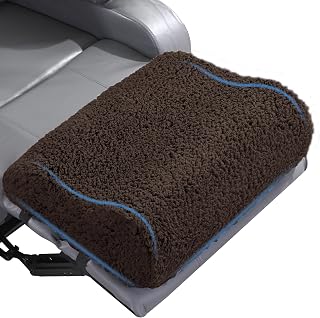 HOMBYS Extra Large Recliner Leg Pillow, Sherpa Foam Foot Rest for Sleeping Rest, Wave Shape Recliner Cushion, Multipurpose Footrest Extender, Back & Lumbar Pillow for Bed Sofa,(Coffee)