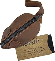 Vista 7 de Hide & Drink, Monedero de ratón de cuero rústico, bolsa de cambio, hecho a mano, Bourbon Marrón, Adulto