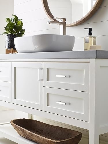 Miniatura 2 de Amerock  Mango de gabinete  Cromo pulido  3-34 pulgadas (3.780 in) de centro a centro  Roca negra  paquete de 2 unidades  Jaladera de cajón  Asa de