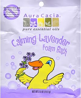 Aura Cacia Calming Foam Bath, Lavender Essentials Oil 2.50 oz (Pack of 6)