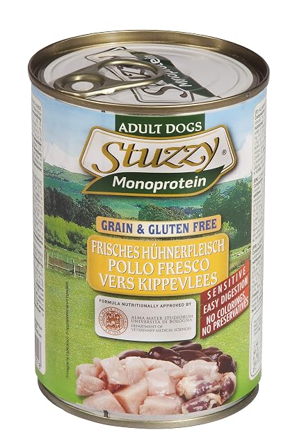 Stuzzy Comida Húmeda Natural para Perro Sabor Pollo - Paquete de 6 x 400 gr - Total: 2400 gr