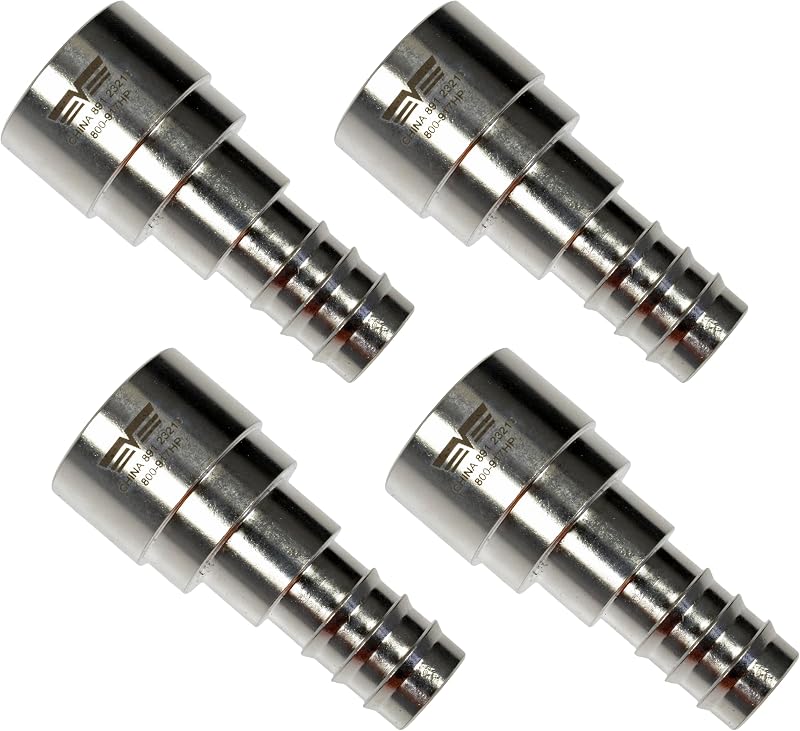 Conector metálico da mangueira do aquecedor Dorman 800-917HP – tubo de 1,91 cm x mangueira de 1,91 cm, pacote com 4