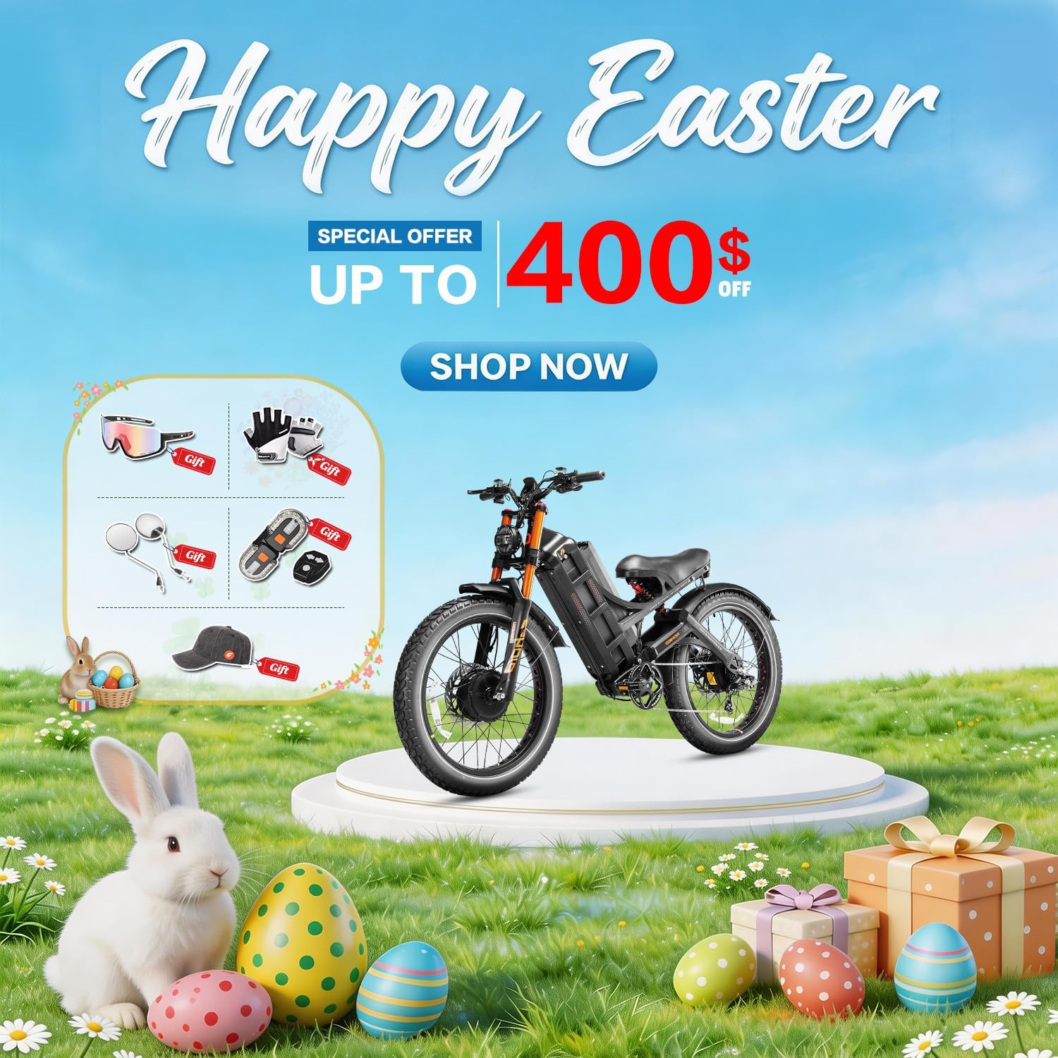 eAhora Romeo Pro 3/2 [2026] 46-50 Mph Electric Bike for Adults, Peak 5600W Dual Motor Ebike, 60V/52V 80Ah/70Ah 250 Miles Long Range E Bike, 26”*4.0 Fat Tire Air Full Suspension Off-Road E-Bike