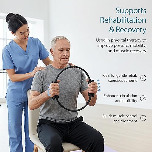 Miniatura 4 de El equipo de ejercicio de anillo de pilates añade variedad y fuerza a tu entrenamiento de pilates en casa. El equipo de fitness incluye guía de