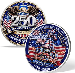 250th Anniversary Commemorative Coin 1776–2026 Liberty Bell & Eagle Veteran Challenge Coin Patriotic (Eagle Legacy 250)