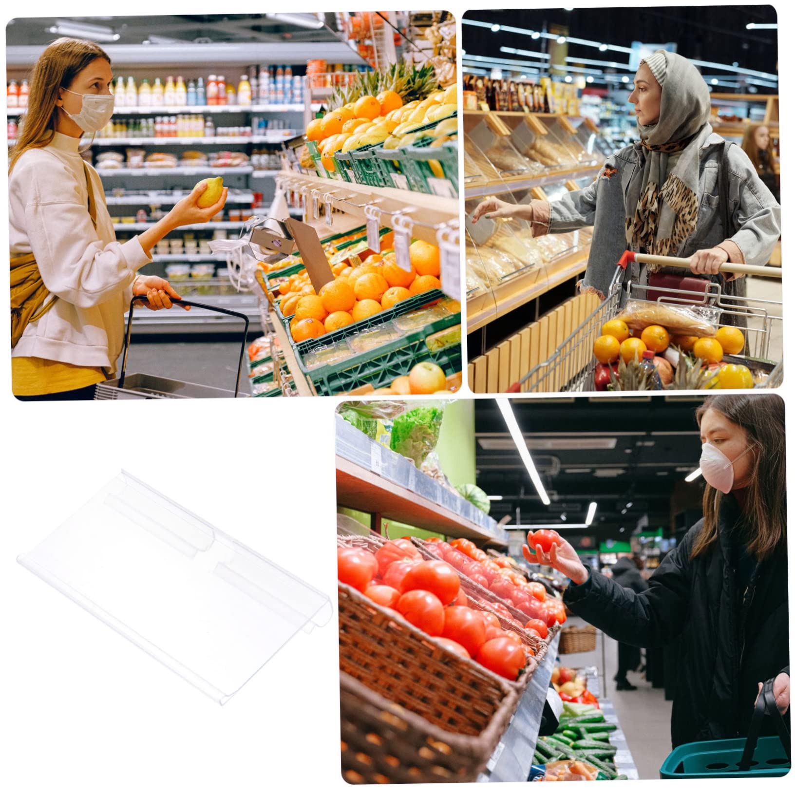 DOITOOL 2 Sätze Etikettenhalter Für Drahtregale Transparente Preisschildhalter Für Supermärkte Geschäfte Und Verkaufsflächen Für Preisgestaltung Von 100 Stück * 2