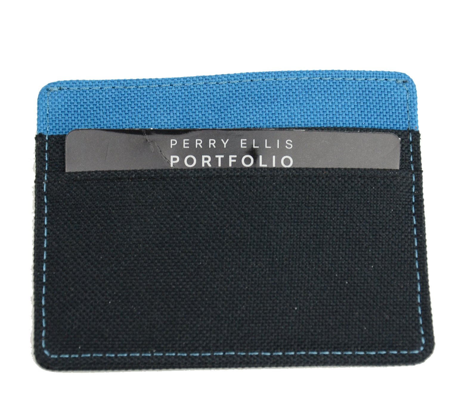 Perry Ellis Portfolio Mens Colorblock Five Pocket Card Case Black O/S