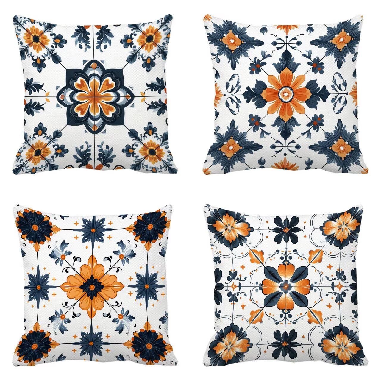Coussin canapé boheme respirant pour renover vos chaises de jardin lot 4 housses 65x65 cm