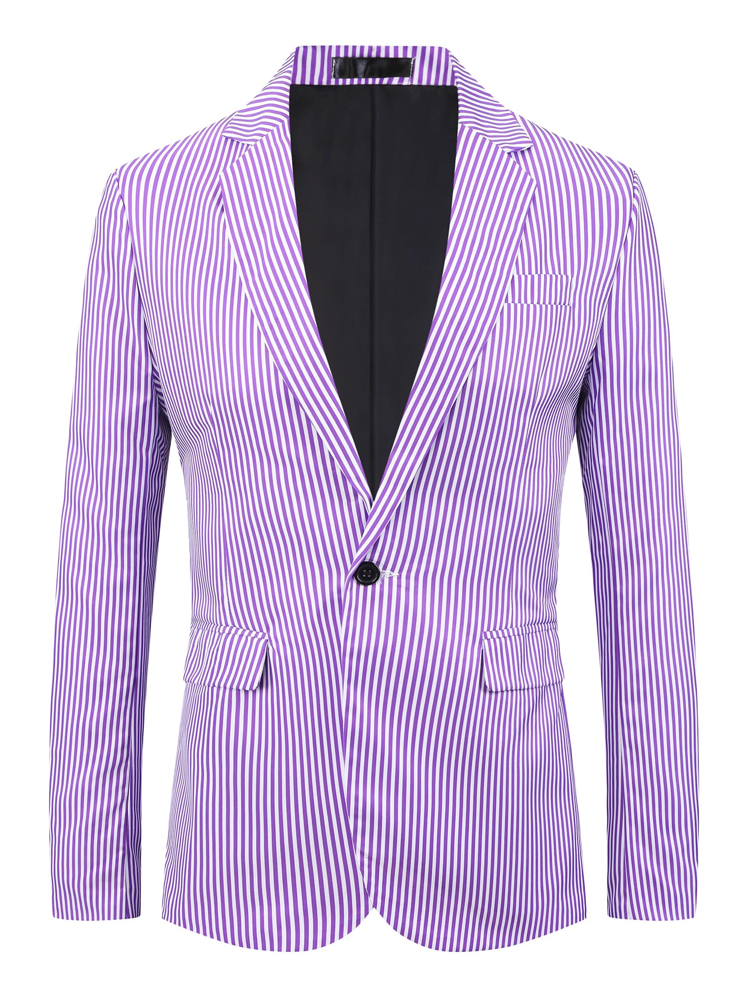 Lars Amadeus Stripes Blazer for Men's Single Breasted Sport Coat Business Striped Suit Jacket