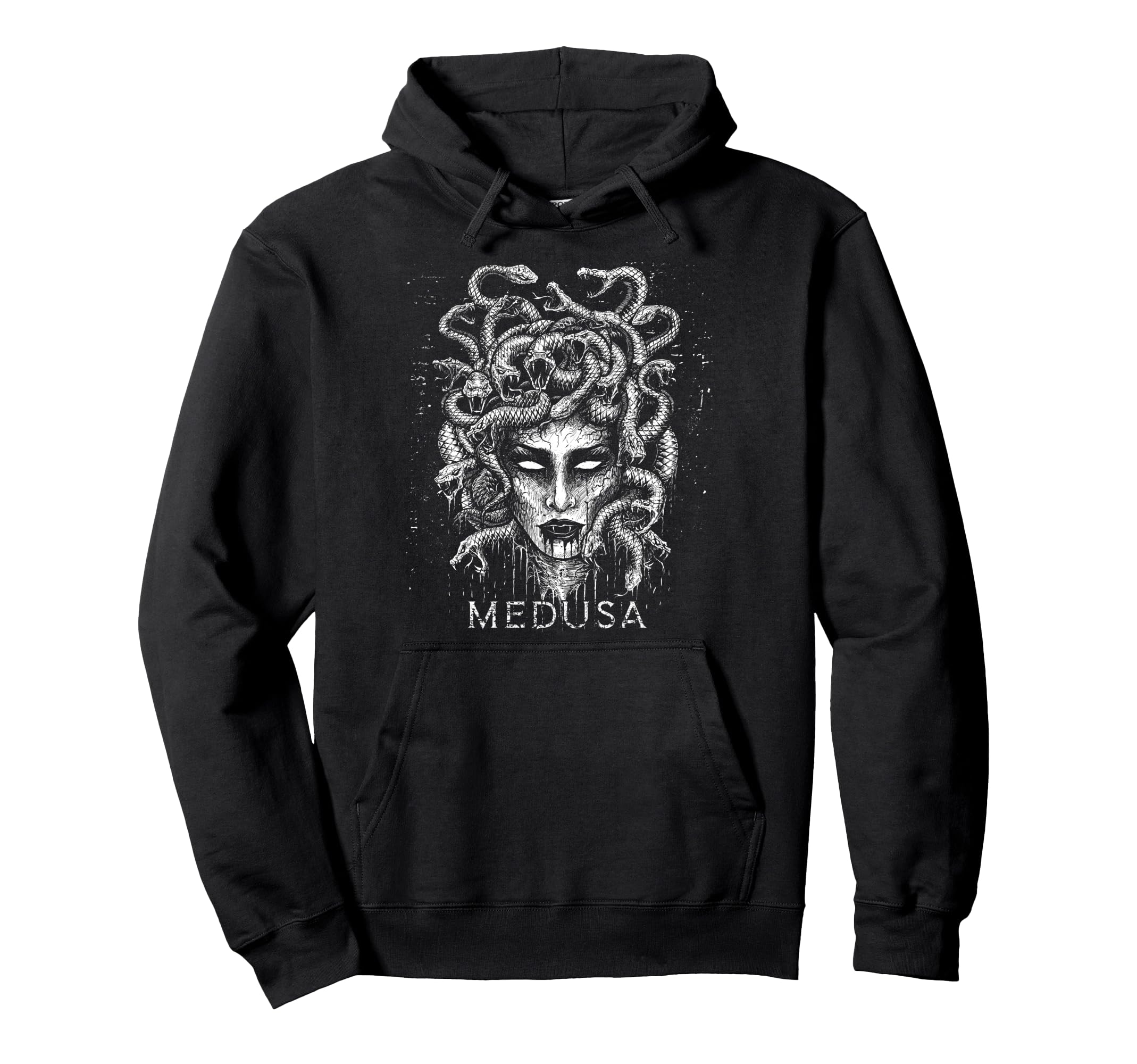 Medusa Greek Mythology Goddess with Snake Hair Pullover Hoodie