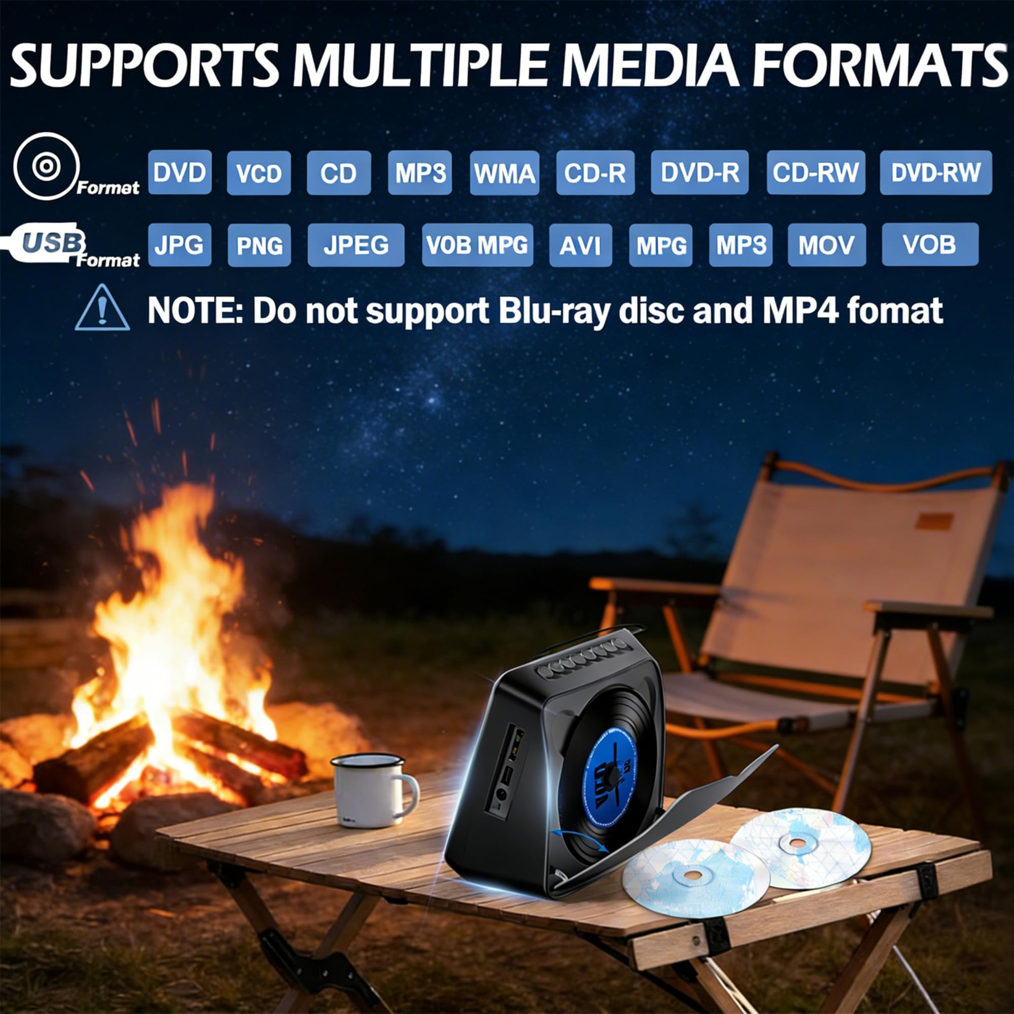 Lettore DVD portatile Nero