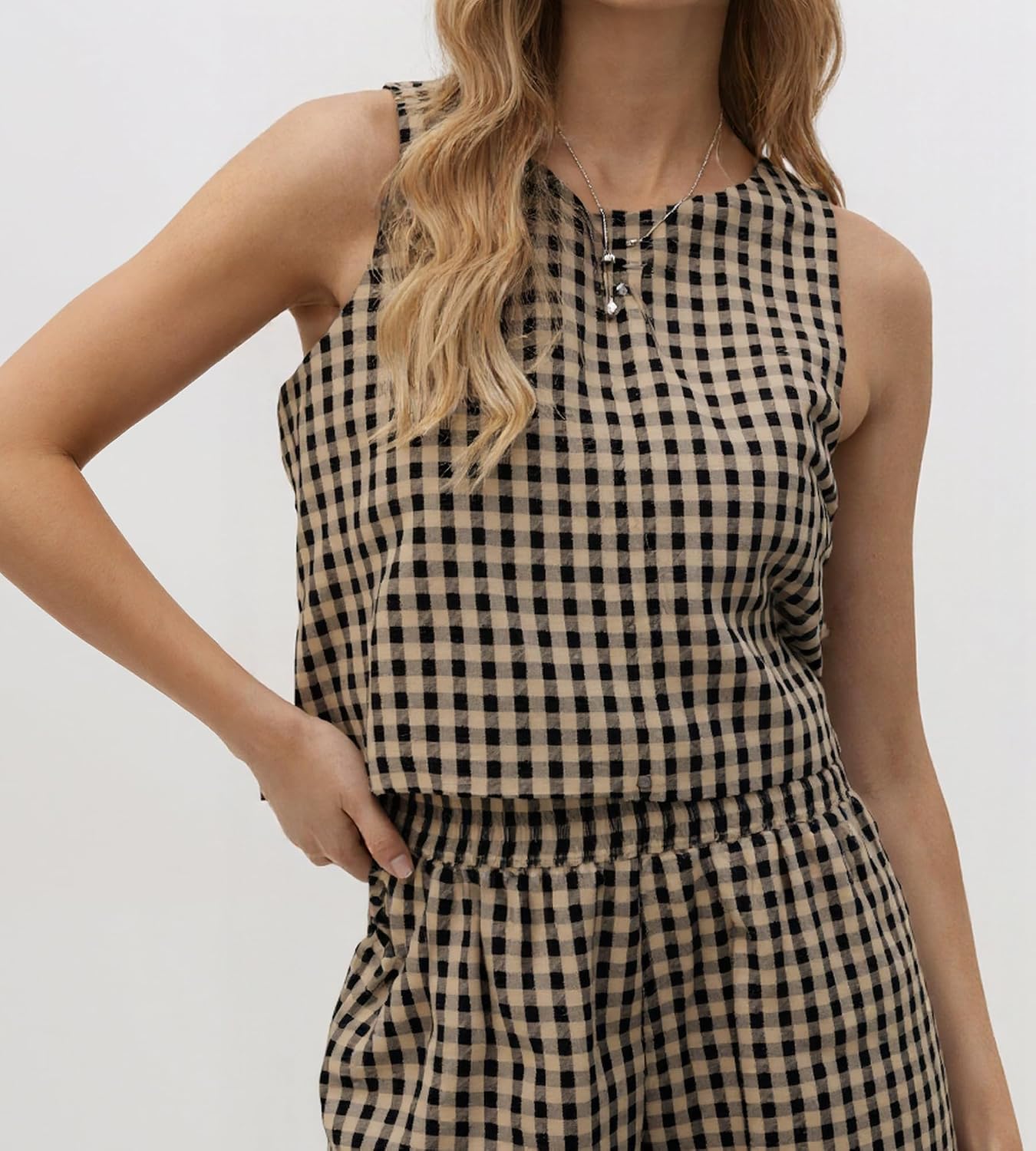Womens Gingham 2 Piece Summer Matching Sets image 4