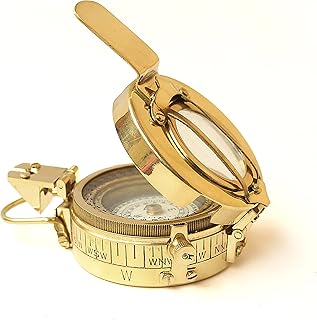 Military Navigational Brass Compass 2.5 Pocket Marine Device
