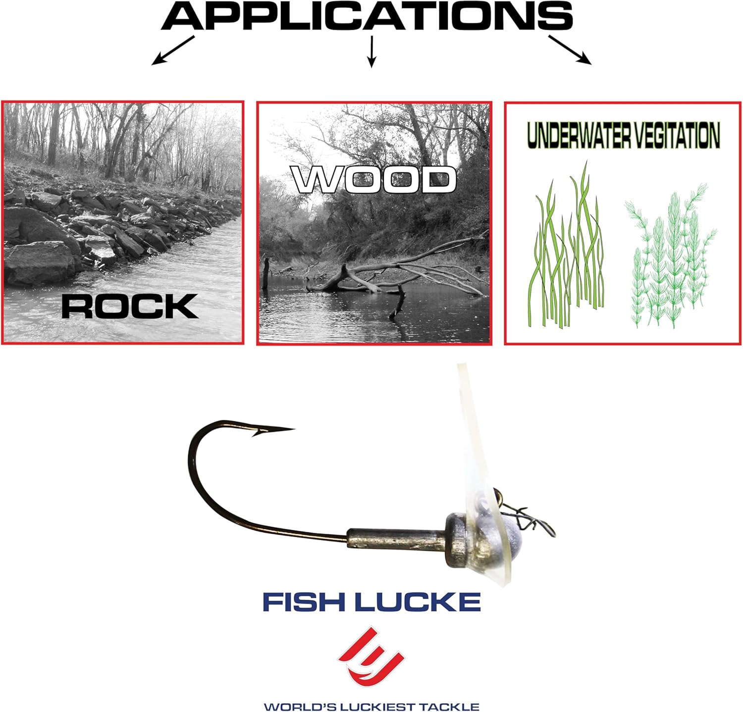 Luck E Strikeオリジナルスクローンジャージグヘッド - ソフトプラスチックフィッシングベイトにリアルなスイミングアクショ