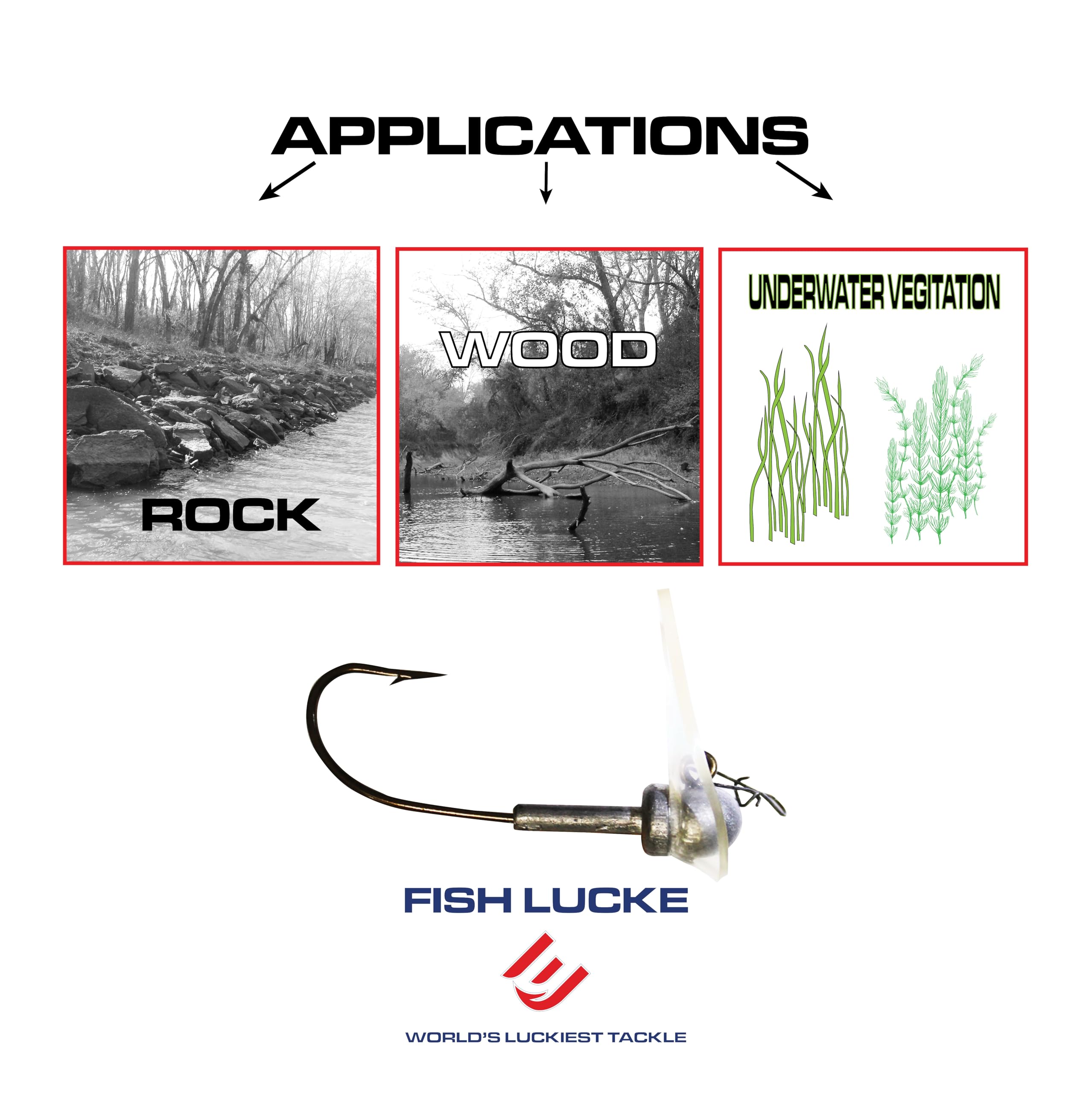 Luck E Strike Original Scrounger Jig Head - Crea una acción realista de natación para cebos de pesca de plástico suave