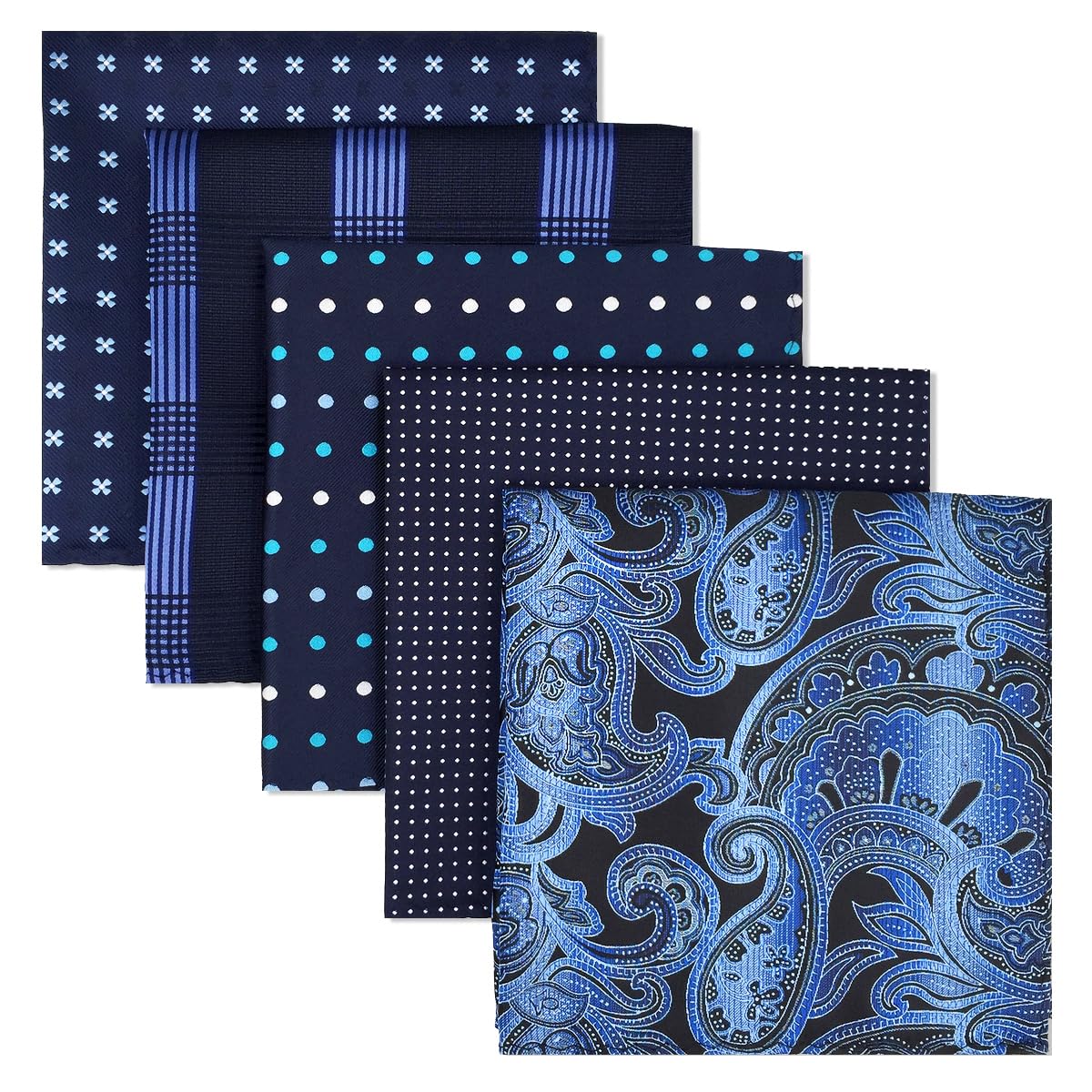 S&W SHLAX&WING 5 Pieces Pañuelo De Bolsillo Para Hombre Handkerchiefs Set para chaqueta de traje — view 34