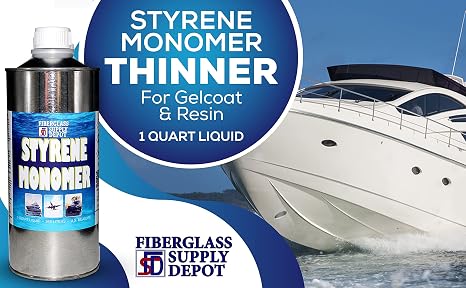 Fiberglass Supply Depot Inc. Styrene Monomer Thinner for gelcoat and Resin - Quart